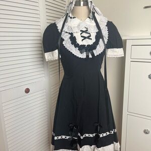 Black and White Gothic Lolita Dress